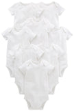 Simple Joys by Carter's Baby 8-Pack Short-Sleeve Bodysuit, White, 6-9 Months 🍁 All In One Marketplace Canada
