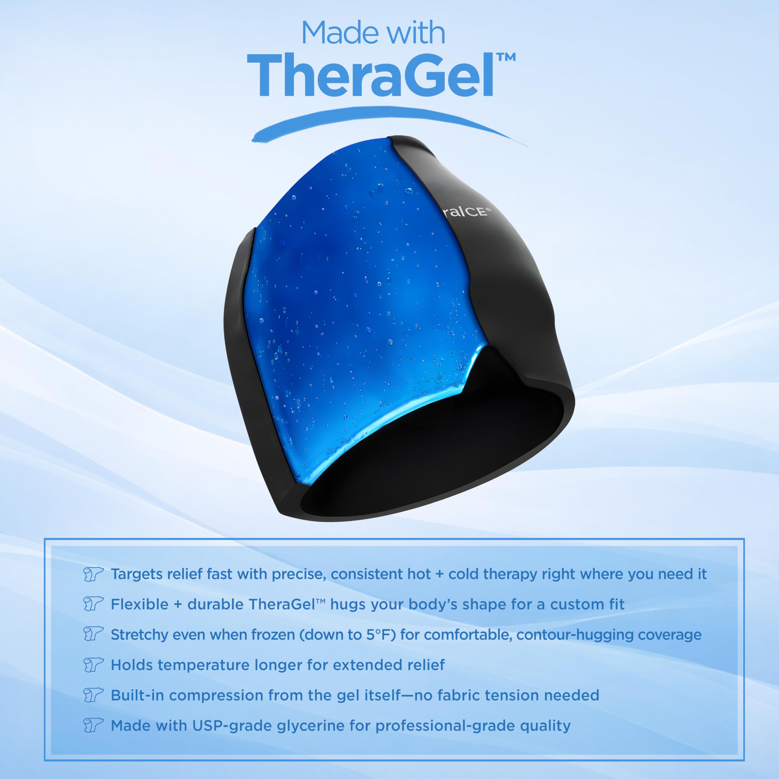 TheraICE Migraine Relief Cap | Soothing Headache Hat Ice Pack Mask | Face Cold Compress Cooling Gel Head Wrap Products for her Sinus Tension Stress Hangover & Puffy Eyes | Great Birthday Gift for Mom 🍁 All In One Marketplace Canada