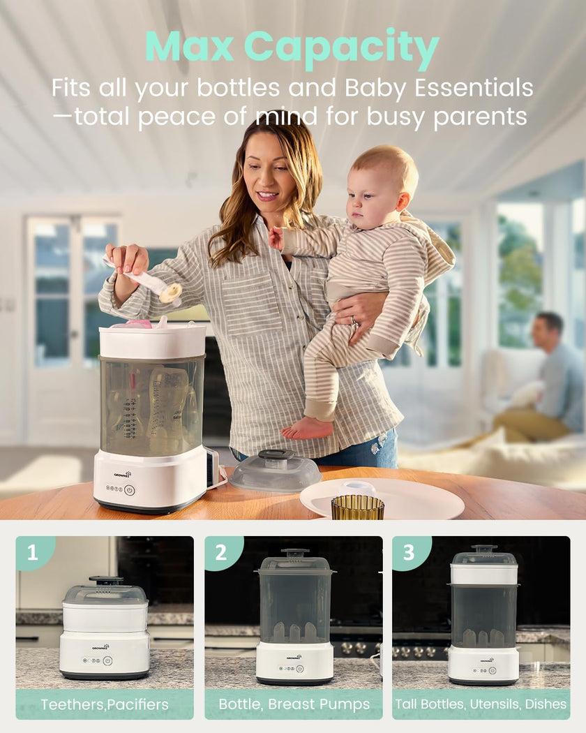 Bottle Sterilizer and Dryer, Compact Baby Bottle Sterilizer, Electric Steam Bottle Sanitizer for Baby Bottles, Pacifiers, Pump Parts 🍁 All In One Marketplace Canada