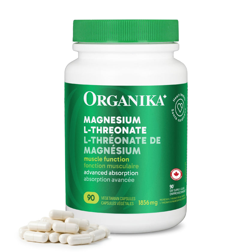 Organika Magnesium L-Threonate- High Absorption to Boost Magnesium Levels- 90vcaps 🍁 All In One Marketplace Canada