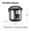 Hamilton Beach Digital Programmable Rice Cooker & Food Steamer, 14 Cups Cooked (7 Cups Uncooked), Stainless Steel, Steam & Rinse Basket, Delay Start, Model 37548MN 🍁 All In One Marketplace Canada