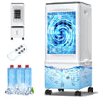 Portable Air Conditioner, 9.5L Portable AC Unit, 24H Fast Cooling, 3 Speeds Cooling Fan, Quiet Air Conditioner Portable w/7H Timer & Remote, Evaporative Air Cooler for Bedroom Home Office 🍁 All In One Marketplace Canada