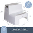 Dreambaby - 2 Up Toddler Step Stool With Non Slip Base, Kids Step Stool for Bathroom, Potty Training and Kitchen, Holds up to 175lbs - Grey & White 🍁 All In One Marketplace Canada