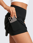 CRZ YOGA Butterluxe Skirts for Women High Waisted A Line Tennis Golf Athletic Casual Skorts with Pockets Black Small 🍁 All In One Marketplace Canada