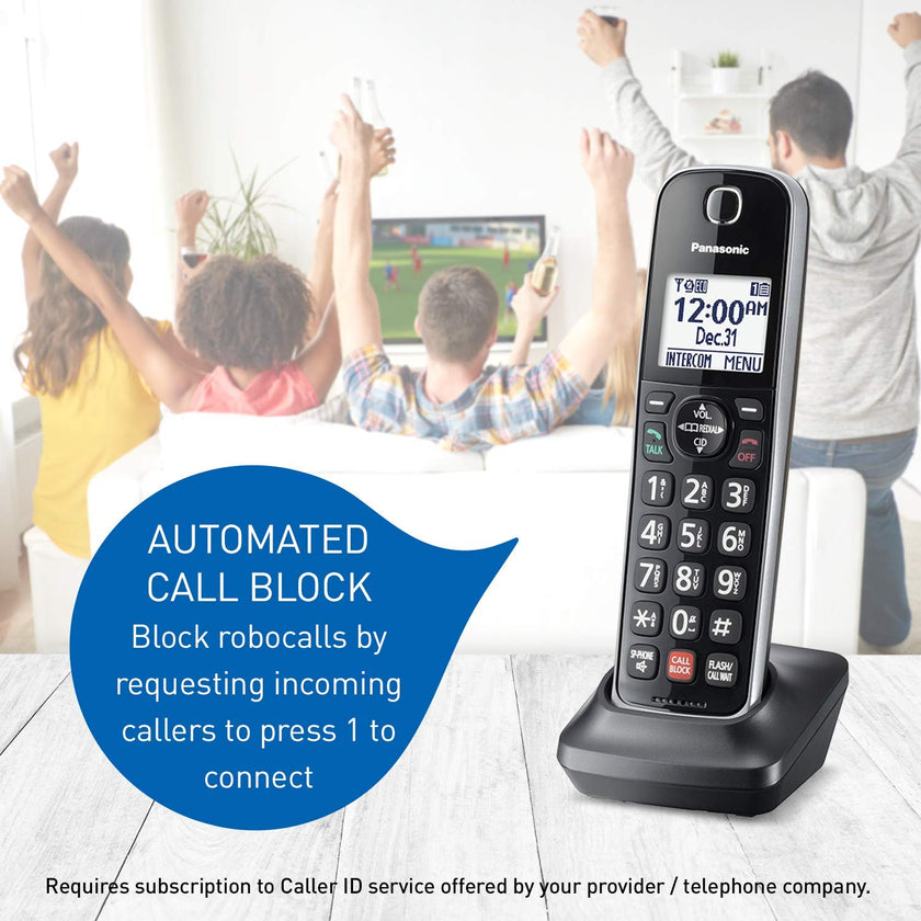 Panasonic DECT 6.0 2-in-1 Corded/Cordless Phone with Answering Machine, Advanced Call Block (1,000 Numbers), and Talking Caller ID - 1 Cordless Handset - KX-TGF870CB, Black 🍁 All In One Marketplace Canada