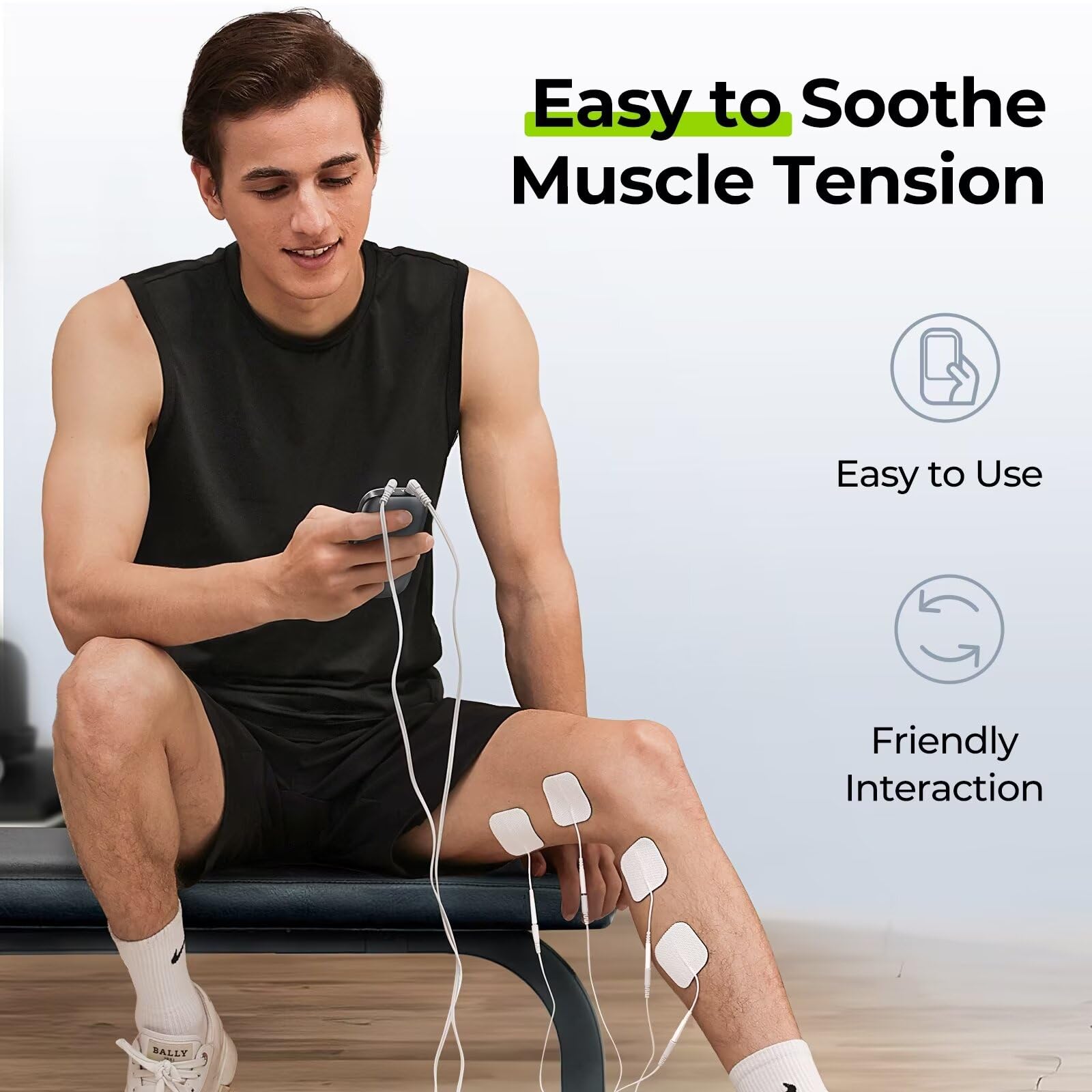 AUVON 3-in-1 TENS Machine, TENS EMS Muscle Stimulator with 40 Intensities for Gradual Shoulder, Sciatica, Back Pain Relief, 24 Modes Rechargeable TENS Unit Massager with 12 TENS Pads 🍁 All In One Marketplace Canada
