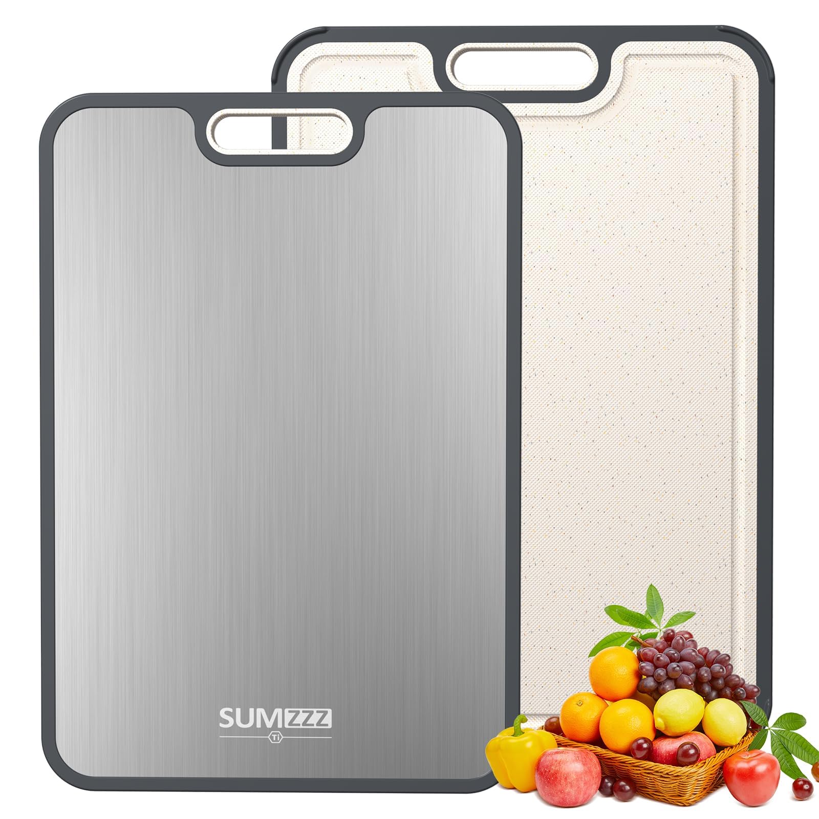 Titanium Cutting Board for Kitchen, Cutting Board Double Sided Food Grade, Pure Titanium/PP, Easy to Clean Large Size 16”×10” 🍁 All In One Marketplace Canada