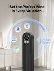 DREO Tower Fan for Bedroom, DC Motor, 28 ft/s, 20dB Quiet Oscillating Bladeless Fan with Remote, 9 Speeds, 4 Modes, 12H Timer, LED Display, Standing Floor Fan Powerful for Indoor Home Office Room 🍁 All In One Marketplace Canada