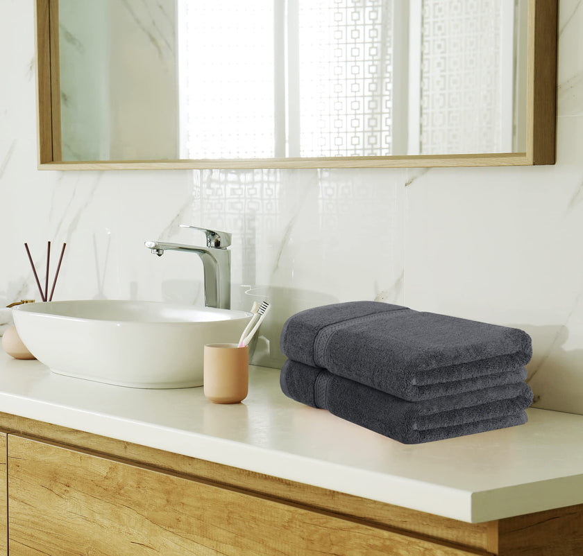 Utopia Towels 8 Piece Premium Towel Set, 2 Bath, 2 Hand, and 4 Wash Cloths, 600 GSM 100% Ring Spun Cotton Highly Absorbent Towels for Bathroom, Gym, Hotel, and Spa, Grey 🍁 All In One Marketplace Canada