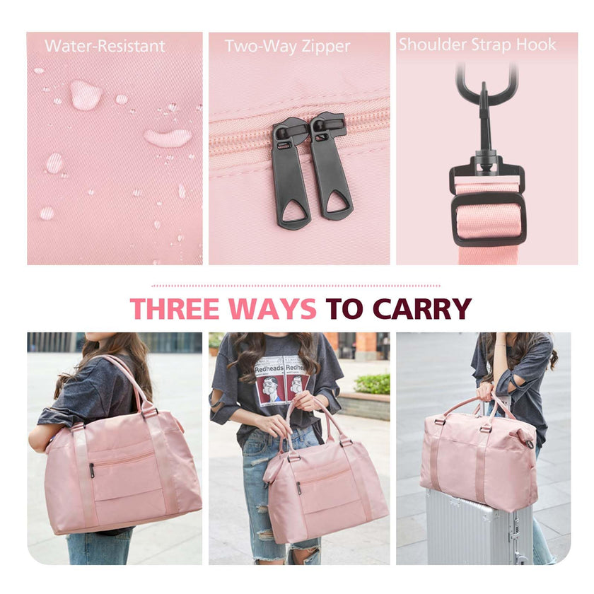 EASYFUN Travel Duffle Bag, Waterproof Weekender Carry On Tote Bags for Women, Men, Hospital Bag, Overnight Bag Luggage with Trolley Sleeve 🍁 All In One Marketplace Canada