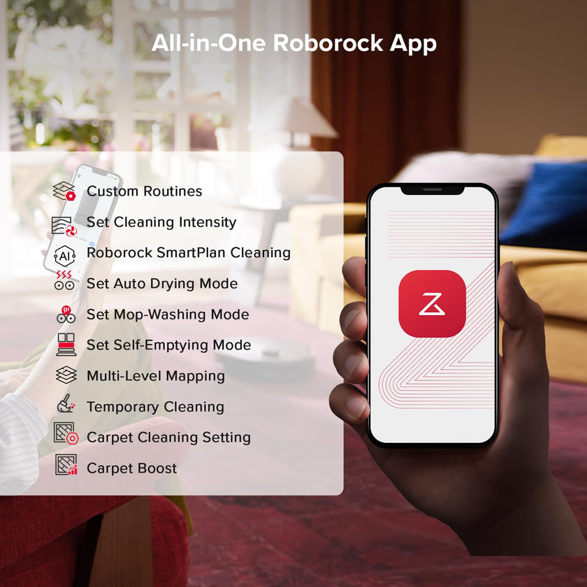 roborock Qrevo S5V Robot Vacuum and Mop, FlexiArm Edge Mopping, 12,000Pa Suction, Smart Obstacle Avoidance, Dual Anti-Tangle Brushes, 10mm Mop Lifting, Auto Mop Washing&Drying, Self-Emptying&Refilling 🍁 All In One Marketplace Canada