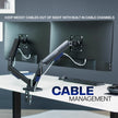 VIVO Dual Monitor up to 32 inches and 19.8 lbs per Screen, Pneumatic Arm Desk Mount, Articulating Counterbalance, VESA Stand, Classic, STAND-V002O 🍁 All In One Marketplace Canada