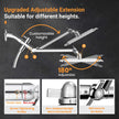 COSYLAND Rain Shower Head with Handheld - 304 Stainless Steel High Pressure 8 inch Square Rainfall Showerhead Combo with 3 Spray Mode 11 inch Extension Adjustable Arm & 60 inch Hose - Chrome 🍁 All In One Marketplace Canada