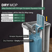 JOYMOOP Mop and Bucket with Wringer Set, Hands Free Flat Floor Mop and Bucket, with 5 Washable Microfiber Pads, Wet and Dry Use, Floor Cleaning System 🍁 All In One Marketplace Canada