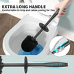UPTRONIC Toilet Brush, Toilet Bowl Brush with Extra Long Handle Durable Bristles Toilet Scrubber and Covered Holder for Toilet Brush Set for Bathroom Cleaning (Black-01) 🍁 All In One Marketplace Canada