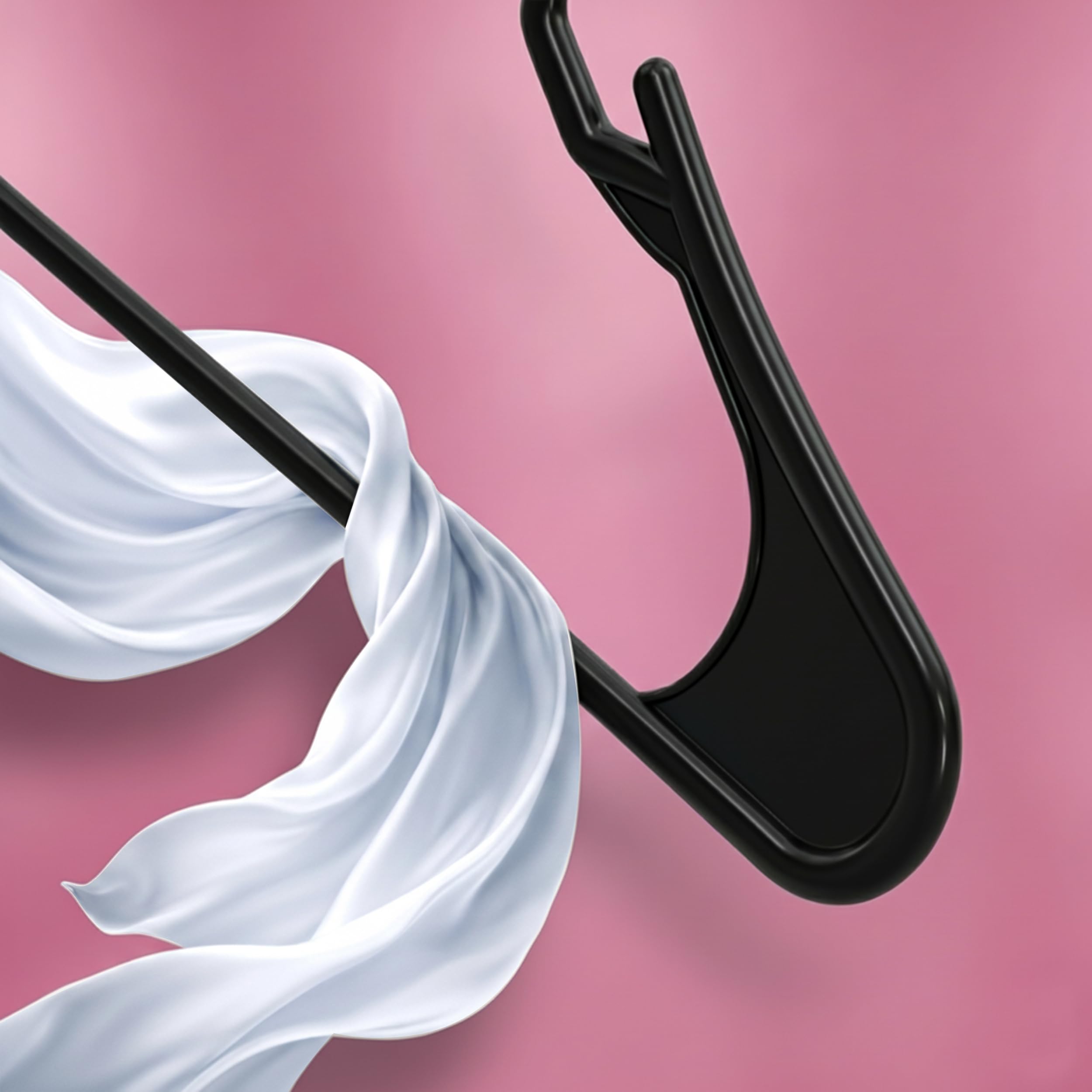 Utopia Home Plastic Hangers, 50 Pack, Clothes Hangers with Shoulder Grooves, Durable Space Saving Coat Hanger for Shirts, Pants, Skirts, Jackets, Blouses, Dresses and Everyday Wardrobe Use (Black) 🍁 All In One Marketplace Canada