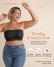 SHAPERMINT Convertible Strapless Bras for Women - Compression Wireless Bandeau Bra Top Black 🍁 All In One Marketplace Canada