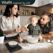 Vitafit 33lb/15kg Digital Food Scale in High Precision 0.1oz/1g, Our Own Kitchen Scale Professional Factory Since 2001, Scale Grams for Cooking & Baking, LED, 3*AAA Battery, Spray Silver Black 🍁 All In One Marketplace Canada