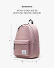 Herschel Classic Backpack, Unisex, Ash Rose, Mod XL - 25L 🍁 All In One Marketplace Canada