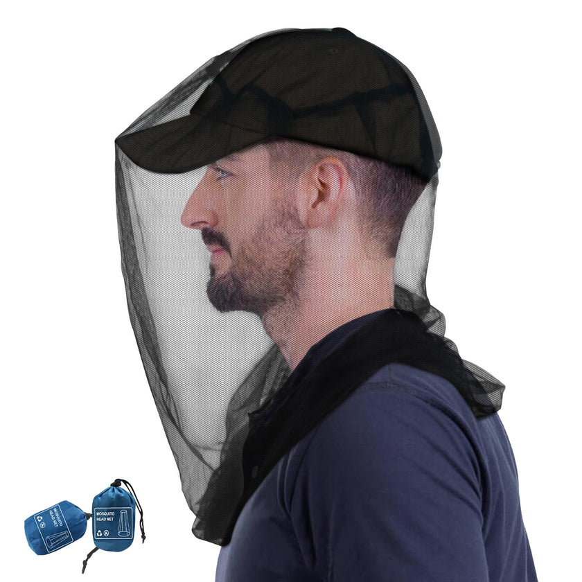 South to East Premium Mosquito Head Net for Insect, 2 Pack, Fly & Bug Protection | Ultra Large & Long, Extra Fine Holes for Camping, Hiking, Fishing, Gardening, Safari, Fits All Hats for Men & Women 🍁 All In One Marketplace Canada