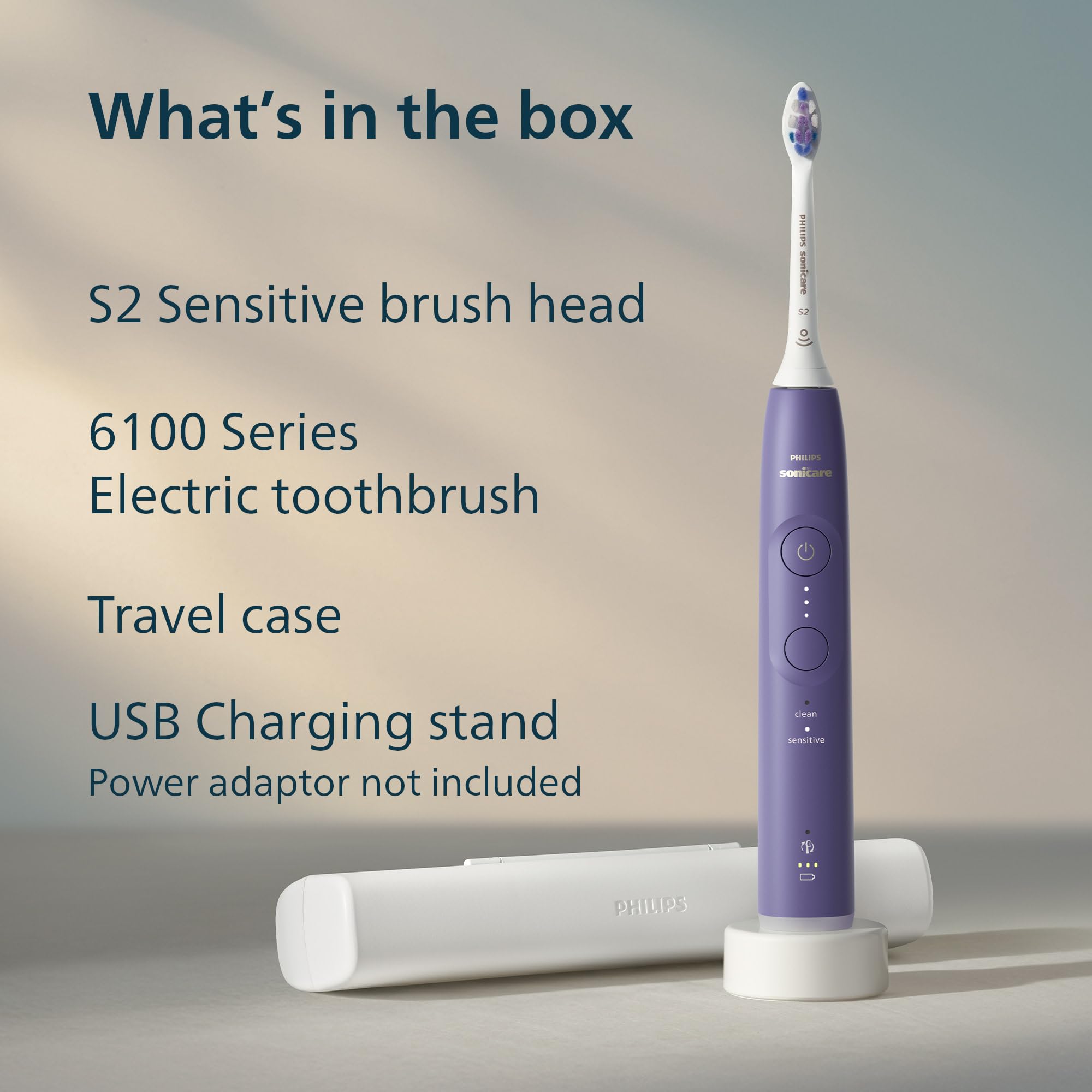 Philips Sonicare 6100 Rechargeable Electric Toothbrush, ` Brush Head, Plum 🍁 All In One Marketplace Canada