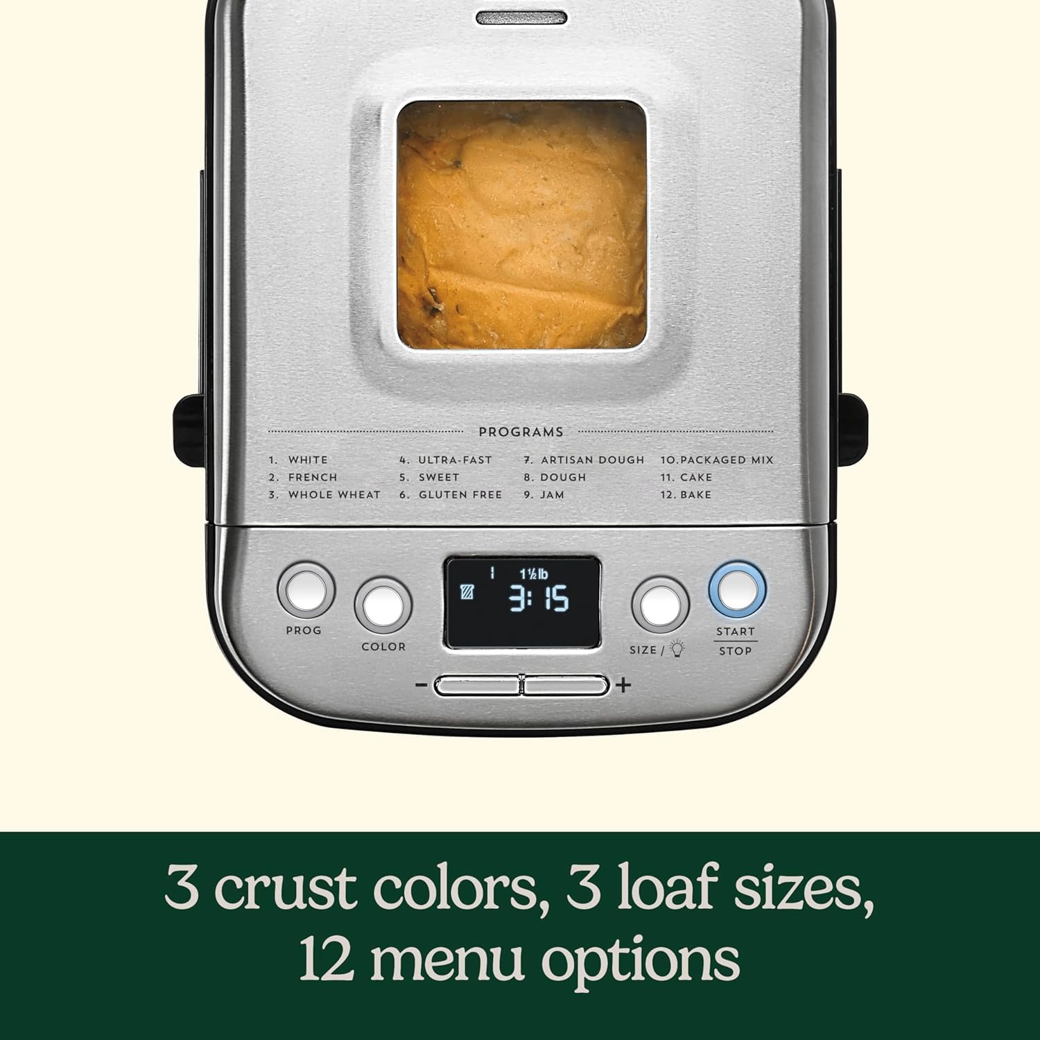 Cuisinart Bread Maker Machine, Stainless Steel, 12 Programs, Up to 2 lbs 🍁 All In One Marketplace Canada