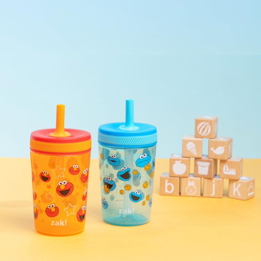 Zak Designs Sesame Street Kelso 15oz Leak-Proof Toddler Straw Cups, 2-Pack 🍁 All In One Marketplace Canada