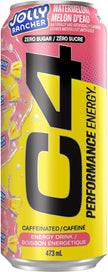 Cellucor C4 Performance Energy Drink, Jolly Rancher Watermelon, Carbonated Sugar Free Drink with no Artificial Colours or Dyes, 473mL, 12 count 🍁 All In One Marketplace Canada