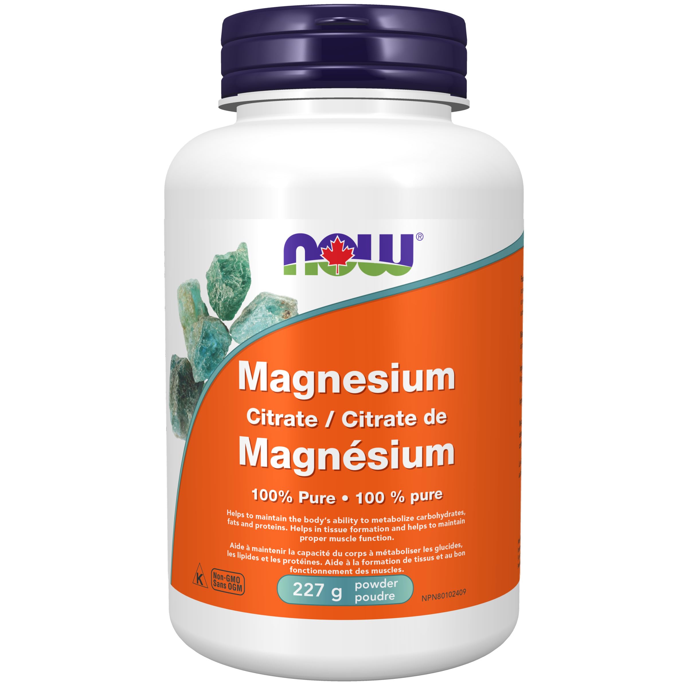 NOW Supplements, Magnesium Citrate Pure Powder, Enzyme Function*, Nervous System Support, 227g 🍁 All In One Marketplace Canada