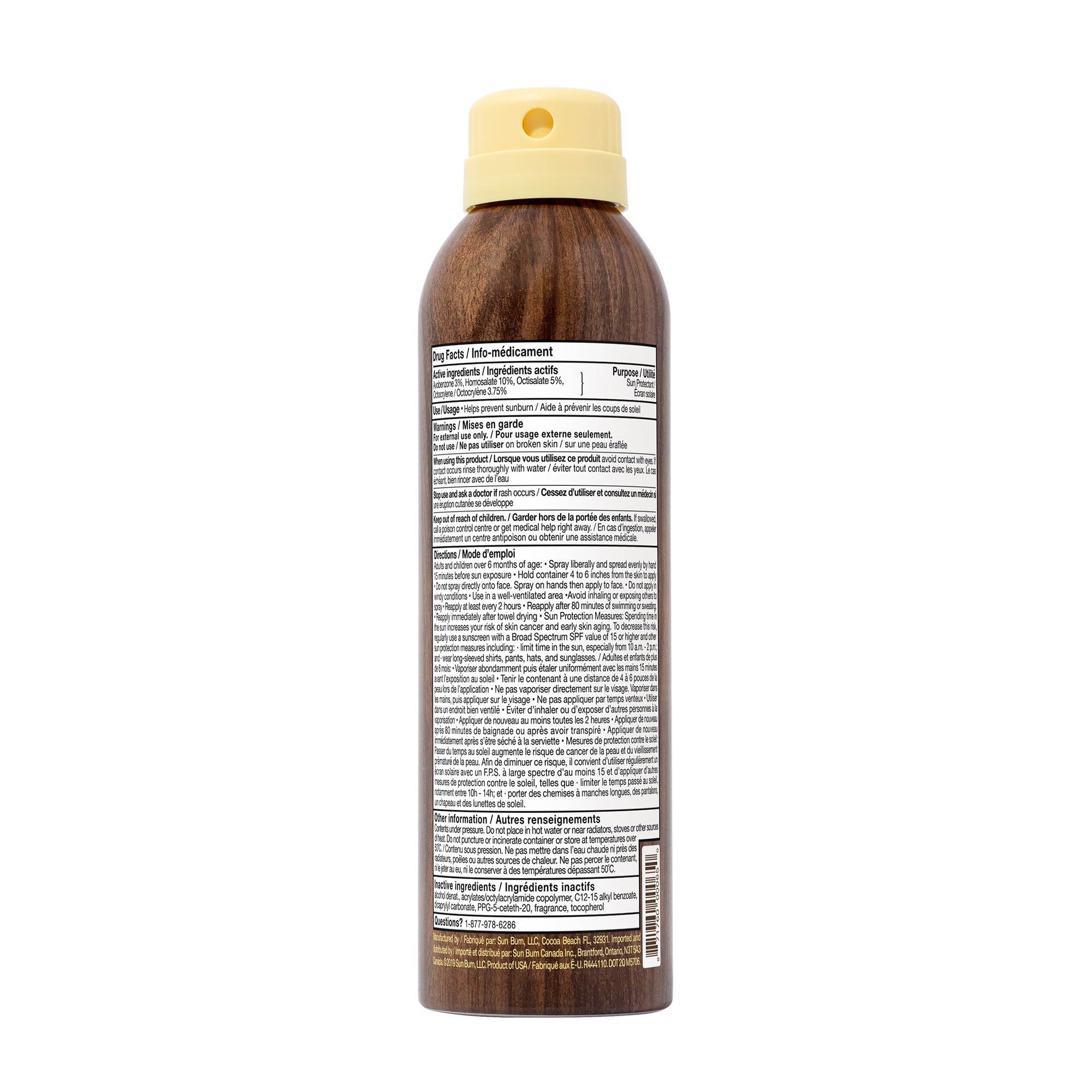 Sun Bum Original SPF 30 Sunscreen Spray - Broad Spectrum Moisturizing UVA/UVB Protection with Vitamin E - Vegan & Oxybenzone/Octinoxate Free - 177ml 🍁 All In One Marketplace Canada