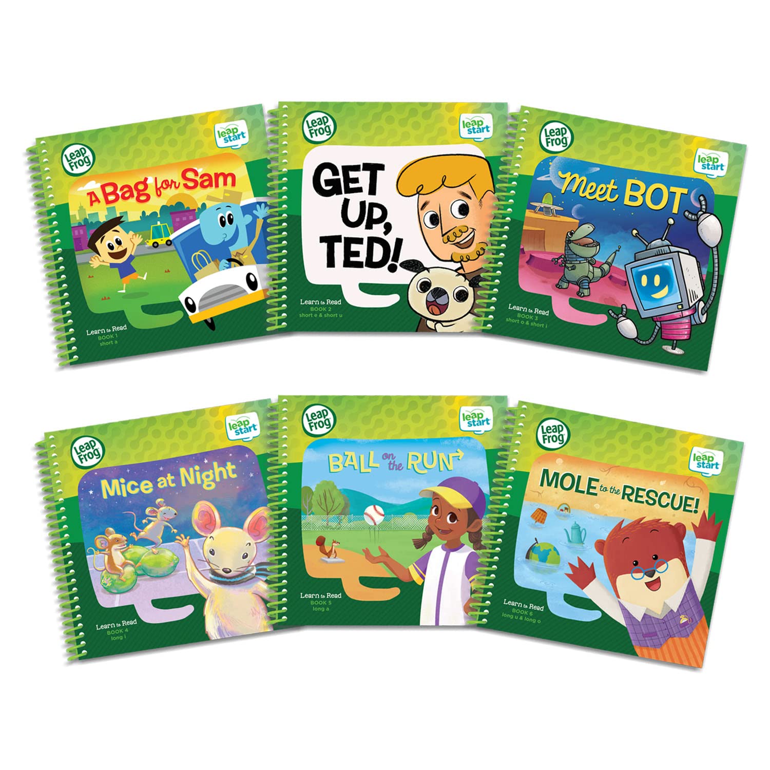 LeapFrog LeapStart Learn to Read Volume 1, 6 Book Set, Beginning Phonics, Short Vowels, Long Vowels 🍁 All In One Marketplace Canada