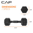 CAP Barbell 10 LB Coated Hex Dumbbell Weight Pair with Black Handle 🍁 All In One Marketplace Canada