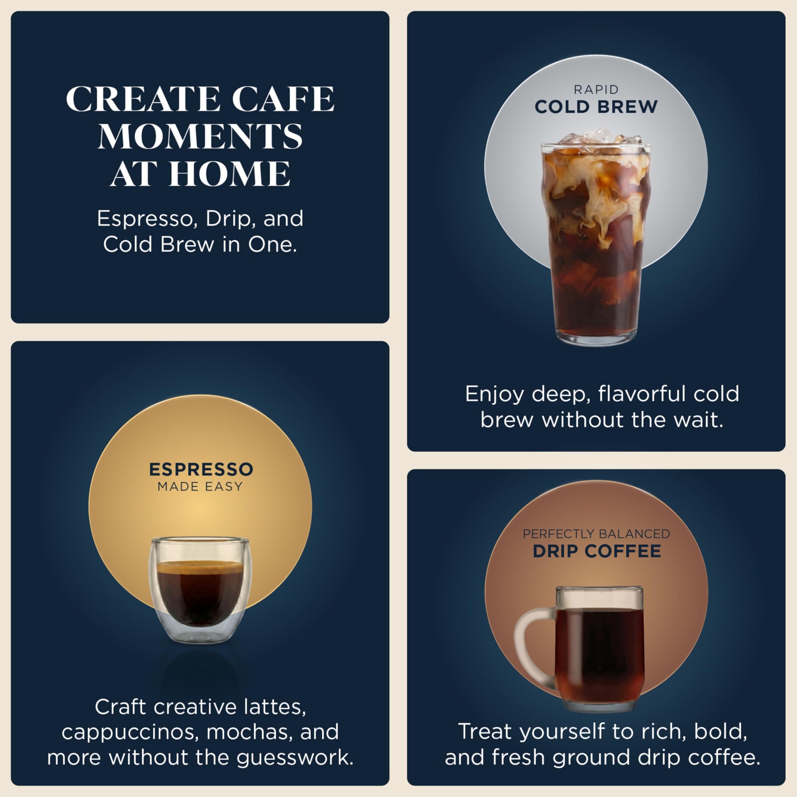 Ninja Espresso Machine, Luxe Café Premier Series, Drip Coffee Maker and Rapid Cold Brew, Integrated Grinder, Assisted Tamper, Hands-Free Frother, ES601C (Canadian Version) 🍁 All In One Marketplace Canada