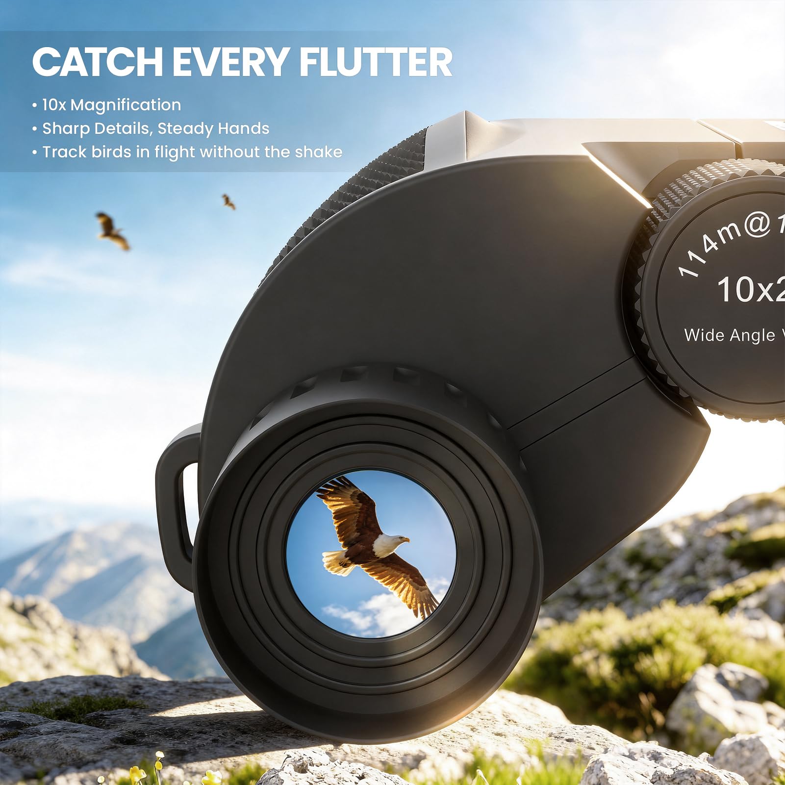 Aurosports 10x25 Binoculars for Adults Kids, Bright View Compact Binoculars with Weak Light Vision, Easy Focus Small Binoculars for Bird Watching Outdoor Sports Games Travel Hunting Hiking 🍁 All In One Marketplace Canada