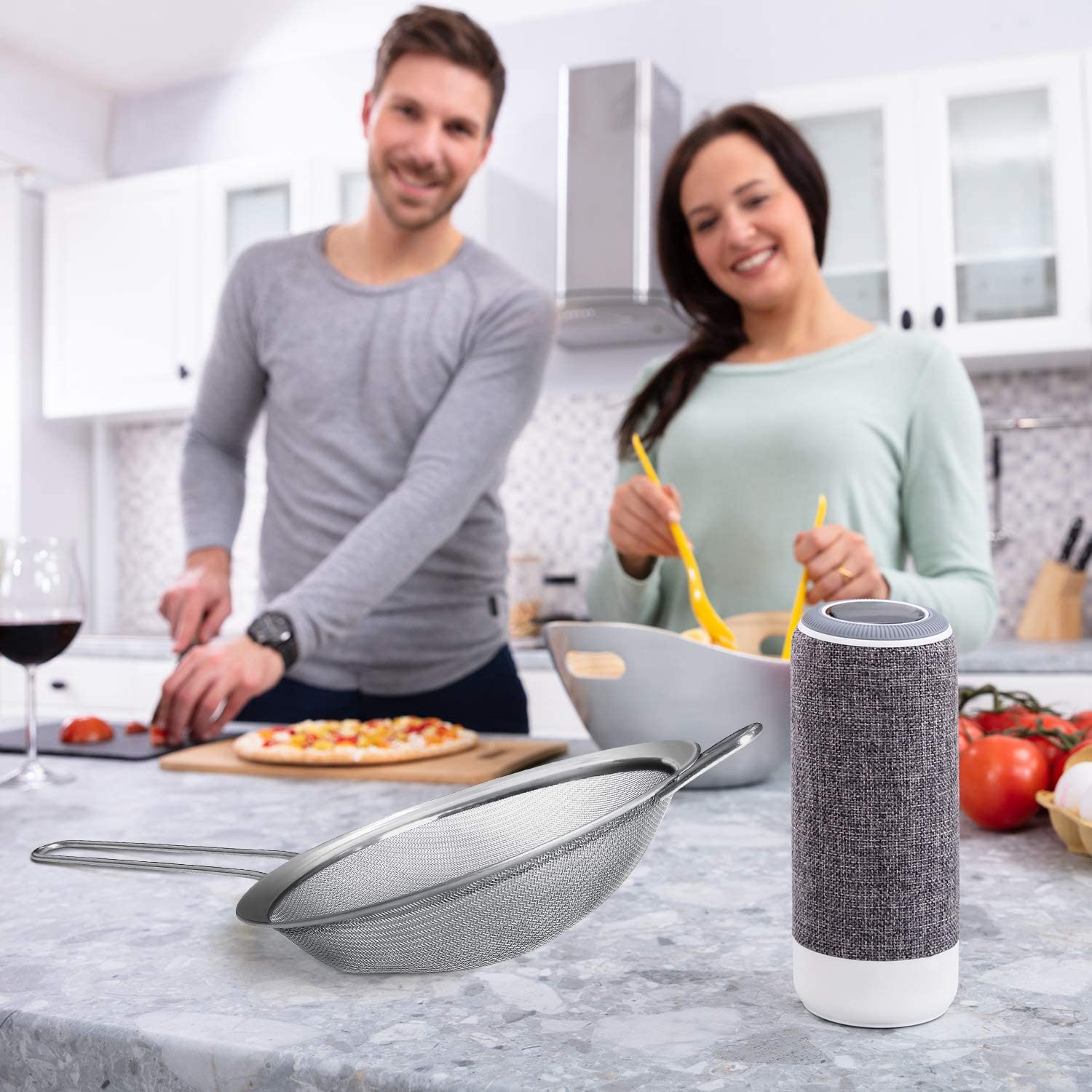 Walfos Fine Mesh Strainers Set, Premium Stainless Steel Sieve and Sifter with Sturdy Handle, Metal Kitchen Strainers Perfect for for Food, Rice, Quinoa, Fruit, Tea, Flour- 3 Sizes 🍁 All In One Marketplace Canada