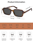 SOJOS Trendy Rectangle Polarized Sunglasses Womens Mens, Small Retro Fashion Thin Slim Square Sunnies SJ2610, Brown Tortoise/Grey 🍁 All In One Marketplace Canada