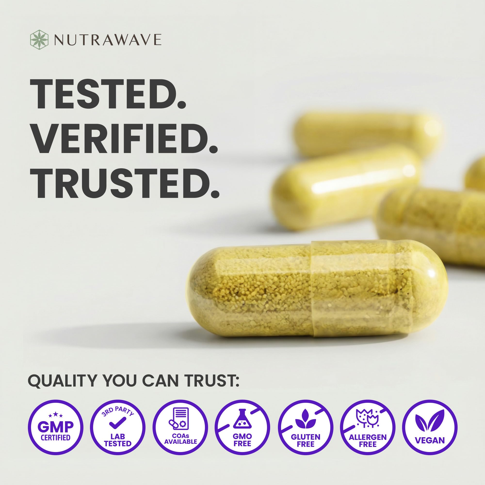 Nutrawave Pure Berberine Maximum Potency, 1000mg per Serving(Each Capsule 500mg), Supports Blood Sugar Levels, Healthy Lipid(Fat) & Glucose Metabolism, Non-GMO, Vegan, Gluten Free, 90 Capsules, 1 Pack 🍁 All In One Marketplace Canada