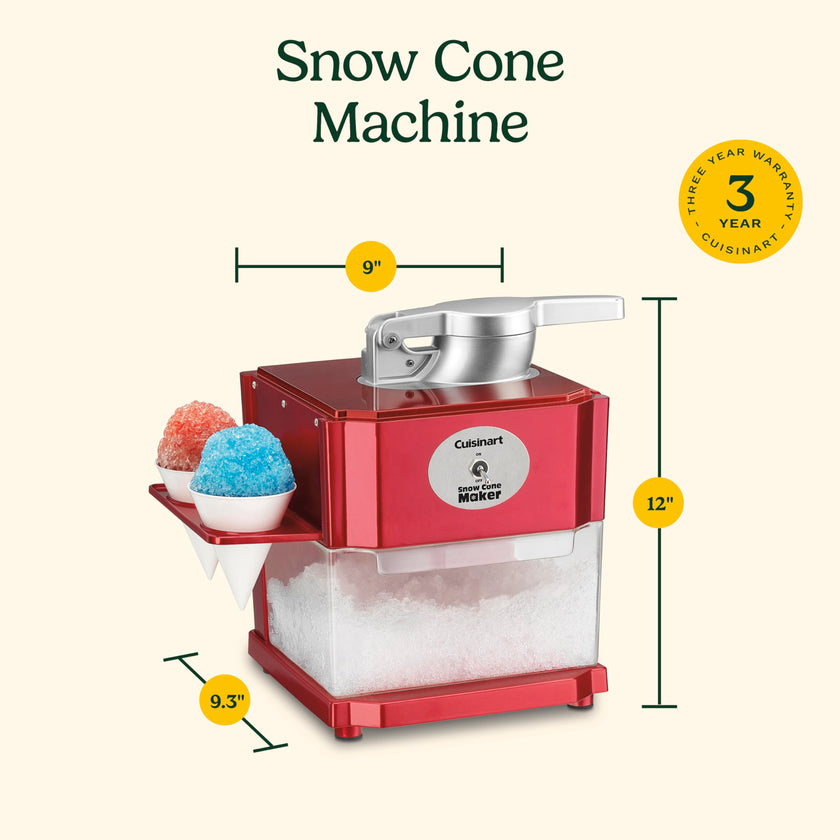 Cuisinart Snow Cone Machine, Home Shaved Ice Maker for Snow Cones, Snow Cone Maker with Reuseable Paper Cups, Makes 5 Icy Cones for Slushies, Frozen Drinks (SCM-10P1C) 🍁 All In One Marketplace Canada