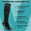 SONORAN 2 Pairs Compression Socks Women & Men 20-30 mmHg Compression Stockings Bas de Compression Femme Homme Knee High Support for Running, Travel, Athletic L/XL (Black Gray) 🍁 All In One Marketplace Canada