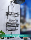 HapiRm Shower Caddy Hanging - 3 Tier Over Shower Head Caddy, No Drilling Shower Organizer Hanging with 2 Soap Holder & 12 Hooks, Bathroom Shower Shelves for Shampoo, Soap 🍁 All In One Marketplace Canada