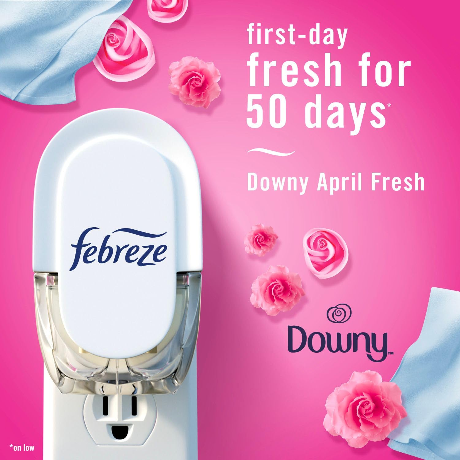 Febreze Plug In Air Freshener, Odor-Fighting Scented Oil Refill for Home and Bathroom and Kitchen, Long Lasting for Strong Odors, Twlight Lavender and Downy April Fresh Scents, 4 Refills 🍁 All In One Marketplace Canada
