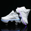 Four Wheel Rampage LED Roller Skate Shoes – 7-Color Atmosphere Breathing Light