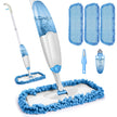 Tina&Tony Microfiber Spray Mop for Floor Cleaning, Hardwood Floor Spray Dry Wet Mop with 3 Reusable Refills Pads & 435ML Refillable Bottle, Kitchen Dust Mop for Hardwood Laminate Tile Floors, Blue 🍁 All In One Marketplace Canada