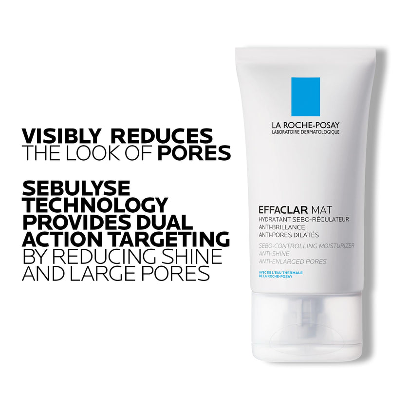 La Roche Posay Face Moisturizer for Oily, Acne-Prone Skin, Effaclar Mat Daily Face Cream, Anti-Shine & Pore Minimizer, Oil-Free, Recommended by Dermatologists, Travel Size, 40ml 🍁 All In One Marketplace Canada