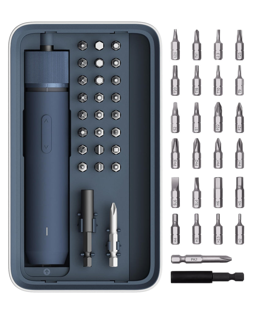HOTO Electric Screwdriver Set, 3.6V Rechargeable Screwdriver Set with 25 S2-Steel Bits, Cordless Power Screwdriver Set with LED Light, All-in-One Design, 1500mAh 800 Times, USB-C Charging 🍁 All In One Marketplace Canada