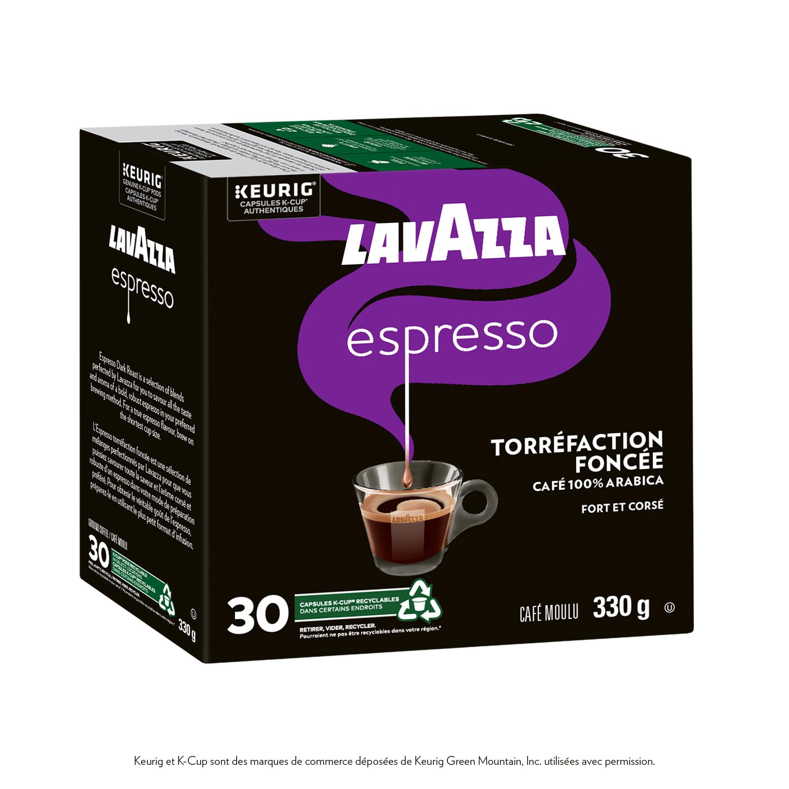 Lavazza Espresso Dark Roast K-Cup Coffee Pods, 30 Count For Keurig Coffee Makers 🍁 All In One Marketplace Canada