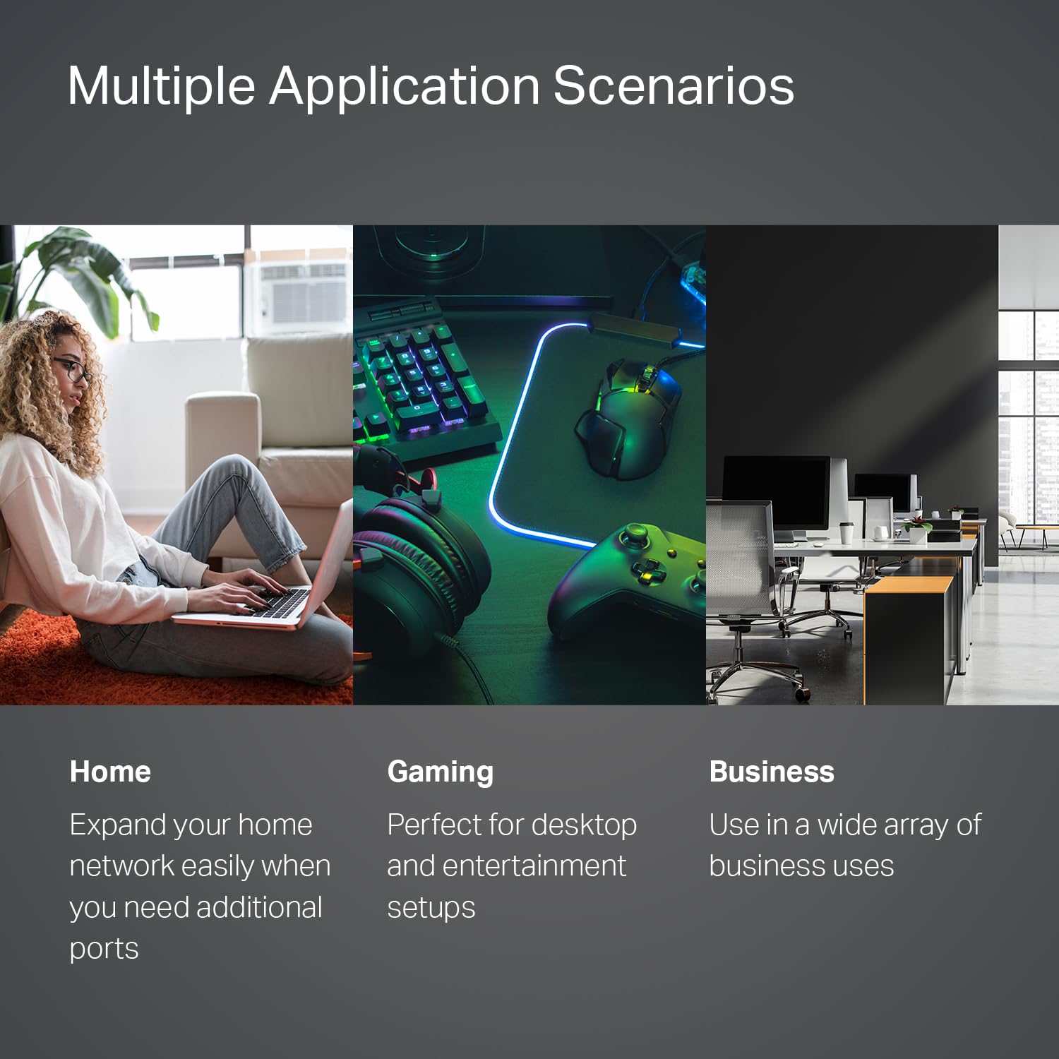 TP-Link TL-SG105 5 Port Gigabit Unmanaged Ethernet Network Switch, Ethernet Splitter, Plug and Play, Fanless Metal Design, Shielded Ports, Traffic Optimization, Limited Lifetime Protection,Black 🍁 All In One Marketplace Canada