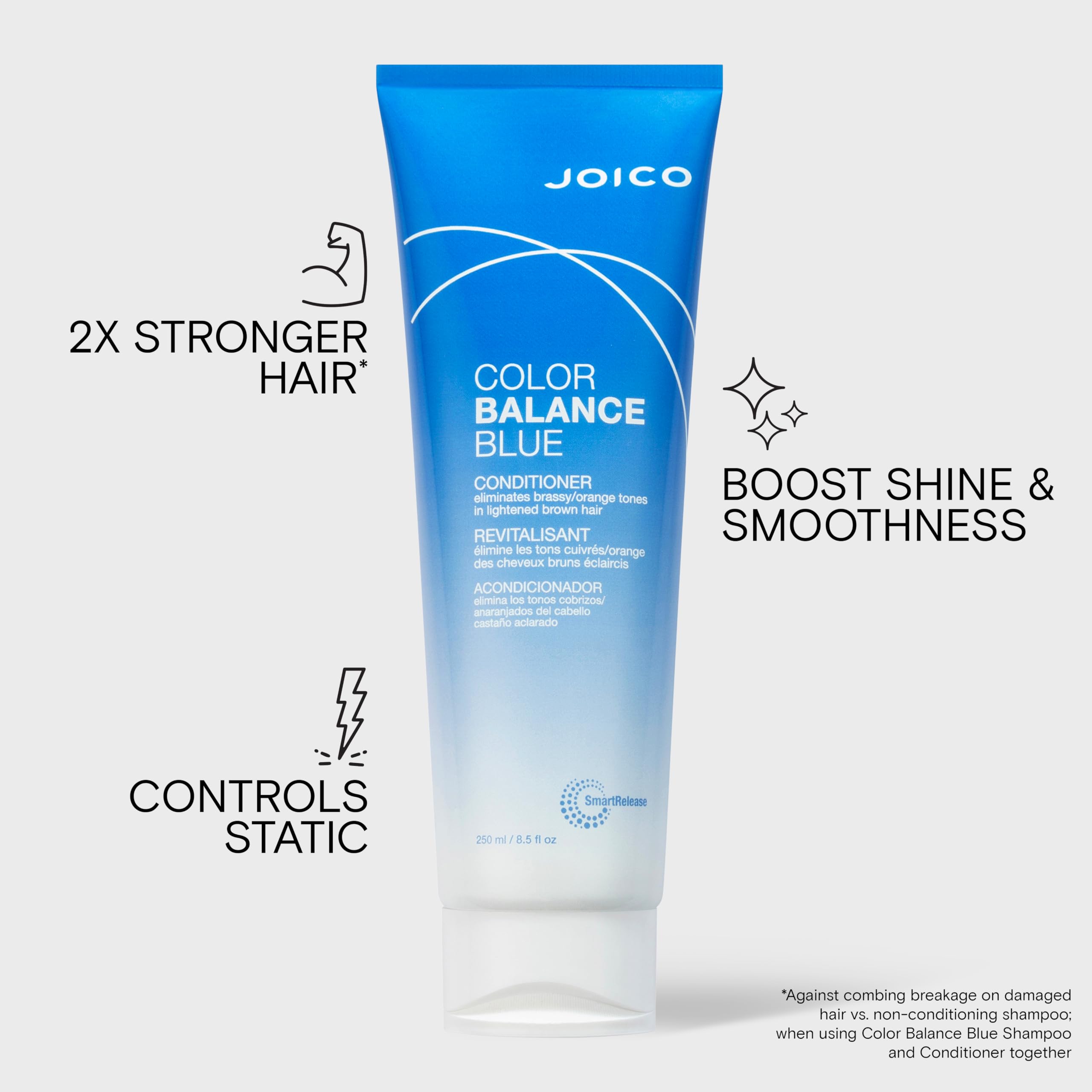 Joico Color Balance Blue Conditioner for Brunette Hair, Neutralizes Brassy Tones, Protects Colour Treated Hair, with Keratin and Green Tea Extract 🍁 All In One Marketplace Canada