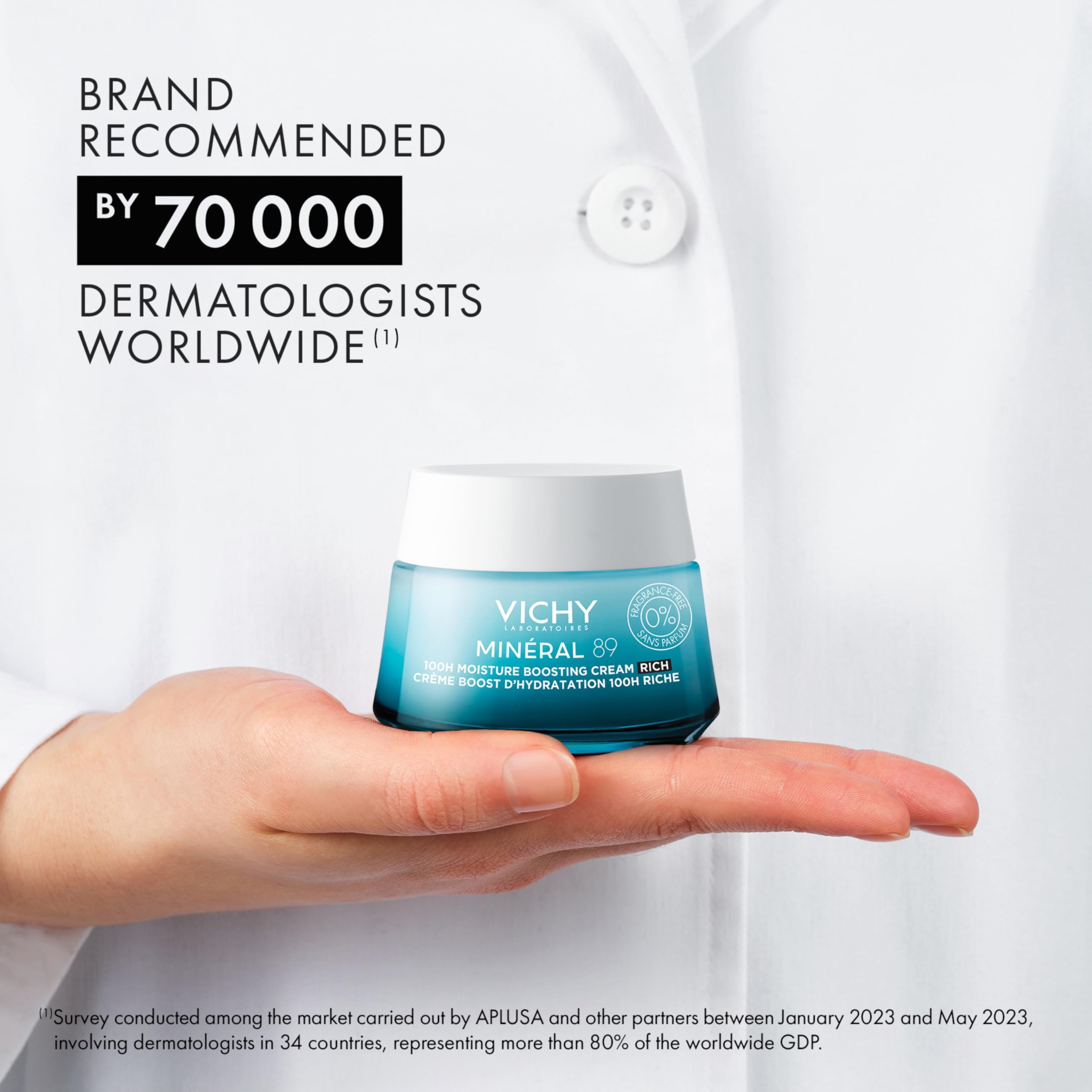 Vichy Minéral 89 face Moisturizer, 100H Moisture Boosting Fragrance Free Rich Cream with Hyaluronic Acid, Niacinamide, Vitamin E & Squalane, for Dry-Very Dry Skin, Recommended by Dermatologists, 50ml 🍁 All In One Marketplace Canada