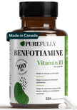PUREFULLY Benfotiamine Vitamin B1/Thiamine 100mg, 120 Capsules - High Absorption Energy Support - Gluten Free, Non-GMO, Made in Canada 🍁 All In One Marketplace Canada
